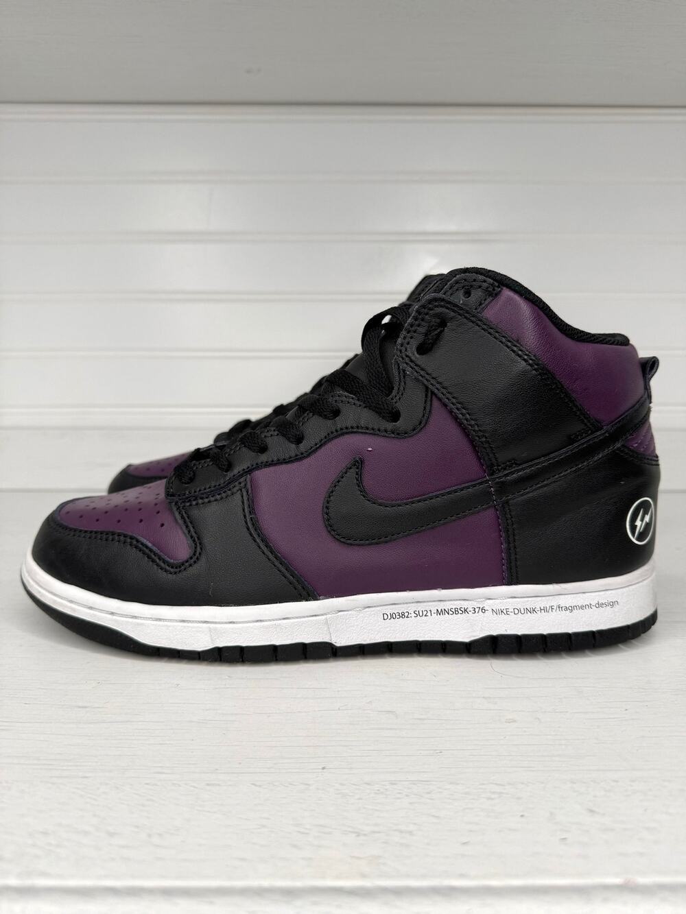Nike Dunk High x Fragment Design Beijing 2021 Men’s 10 DJ0382-600 Purple Black